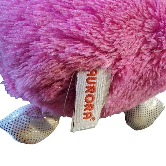 Aurora Chick with Heart Glasses Stuffed Animal Lovey with Bow Girly 6 inch Chick - Picture 5 of 5